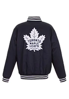 Toronto Maple Leafs Mens Navy Blue Poly Twill Medium Weight Jacket
