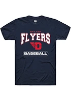 Rally Dayton Flyers Navy Blue Baseball Short Sleeve Fashion T Shirt