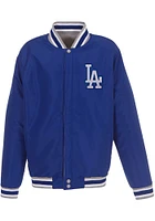 Los Angeles Dodgers Mens Grey Reversible Fleece Medium Weight Jacket