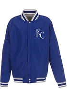 Kansas City Royals Mens Grey Reversible Fleece Medium Weight Jacket