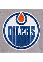 Edmonton Oilers Mens Grey Reversible Fleece Medium Weight Jacket
