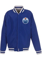 Edmonton Oilers Mens Grey Reversible Fleece Medium Weight Jacket