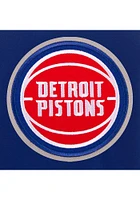 Detroit Pistons Mens Blue Reversible Fleece Faux Leather Medium Weight Jacket