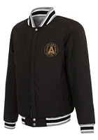 Atlanta United FC Mens Grey Reversible Fleece Medium Weight Jacket