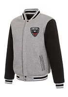 DC United Mens Grey Reversible Fleece Medium Weight Jacket