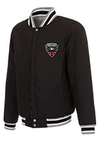 DC United Mens Grey Reversible Fleece Medium Weight Jacket