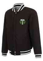 Portland Timbers Mens Grey Reversible Fleece Medium Weight Jacket