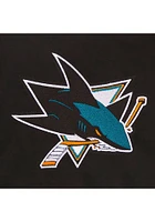 San Jose Sharks Womens Black Reversible Fleece Zip Up Medium Weight Jacket