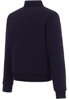 Atlanta Braves Womens Navy Blue Reversible Fleece Zip Up Medium Weight Jacket