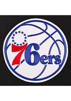Philadelphia 76ers Womens Black Reversible Fleece Zip Up Medium Weight Jacket