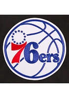 Philadelphia 76ers Womens Black Reversible Fleece Zip Up Medium Weight Jacket