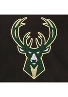 Milwaukee Bucks Womens Black Reversible Fleece Zip Up Medium Weight Jacket