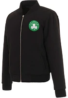 Boston Celtics Womens Black Reversible Fleece Zip Up Medium Weight Jacket
