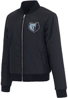 Memphis Grizzlies Womens Navy Blue Reversible Fleece Zip Up Medium Weight Jacket
