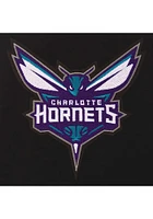 Charlotte Hornets Womens Black Reversible Fleece Zip Up Medium Weight Jacket