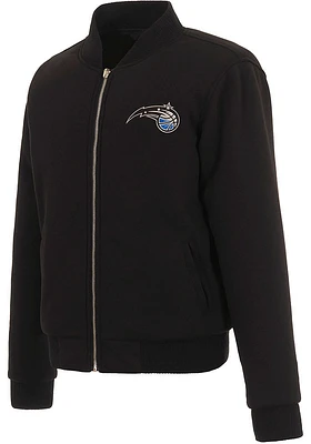 Orlando Magic Womens Black Reversible Fleece Zip Up Medium Weight Jacket