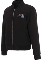 Orlando Magic Womens Black Reversible Fleece Zip Up Medium Weight Jacket