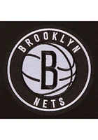 Brooklyn Nets Womens Black Reversible Fleece Zip Up Medium Weight Jacket