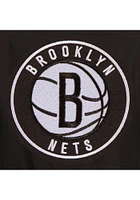 Brooklyn Nets Womens Black Reversible Fleece Zip Up Medium Weight Jacket
