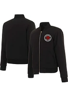 Toronto Raptors Womens Black Reversible Fleece Zip Up Medium Weight Jacket