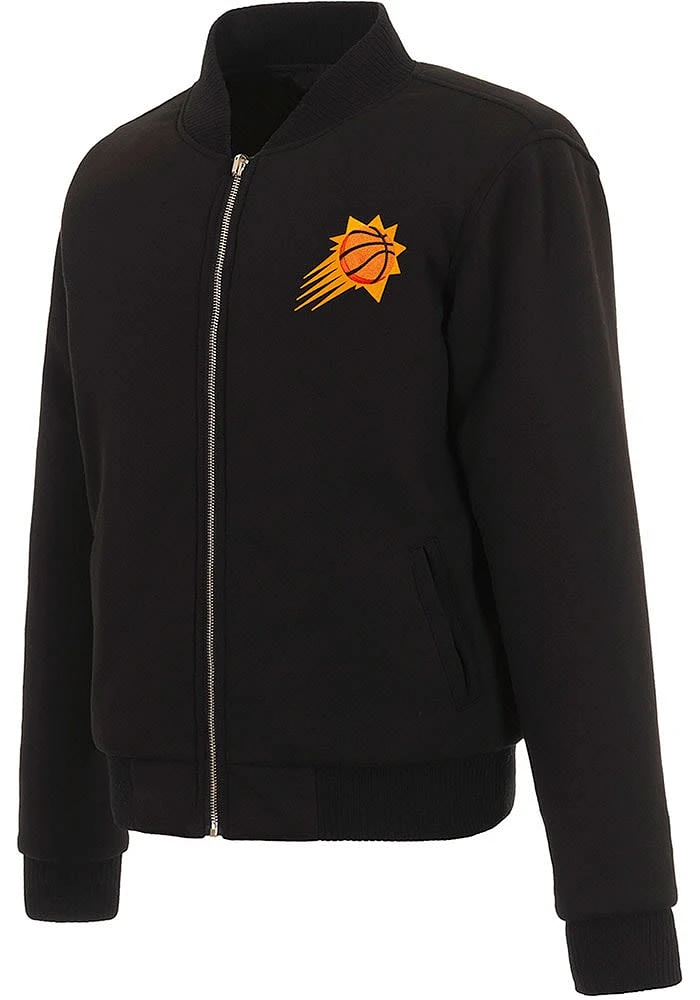Phoenix Suns Womens Black Reversible Fleece Zip Up Medium Weight Jacket