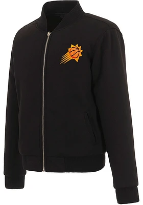 Phoenix Suns Womens Black Reversible Fleece Zip Up Medium Weight Jacket