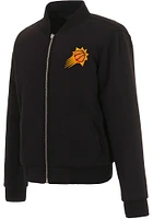 Phoenix Suns Womens Black Reversible Fleece Zip Up Medium Weight Jacket