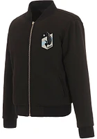 Minnesota United FC Womens Black Reversible Fleece Zip Up Medium Weight Jacket