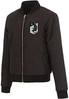 Minnesota United FC Womens Black Reversible Fleece Zip Up Medium Weight Jacket