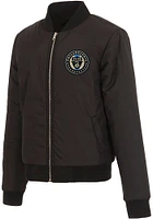 Philadelphia Union Womens Black Reversible Fleece Zip Up Medium Weight Jacket