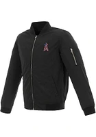 Los Angeles Angels Mens Black Nylon Bomber Light Weight Jacket
