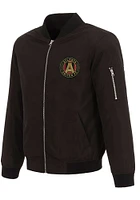 Atlanta United FC Mens Black Nylon Bomber Light Weight Jacket