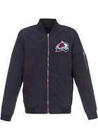 Colorado Avalanche Mens Navy Blue Nylon Bomber Light Weight Jacket