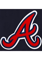 Atlanta Braves Mens Navy Blue Nylon Bomber Light Weight Jacket