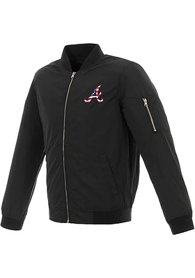Atlanta Braves Mens Nylon Bomber Light Weight Jacket