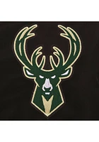 Milwaukee Bucks Mens Black Nylon Bomber Light Weight Jacket