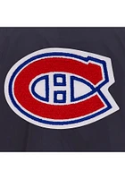 Montreal Canadiens Mens Navy Blue Nylon Bomber Light Weight Jacket