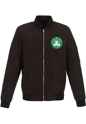 Boston Celtics Mens Black Nylon Bomber Light Weight Jacket