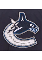 Vancouver Canucks Mens Navy Blue Nylon Bomber Light Weight Jacket