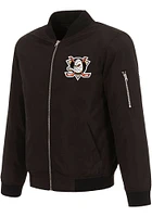 Anaheim Ducks Mens Black Nylon Bomber Light Weight Jacket