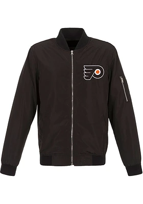 Philadelphia Flyers Mens Black Nylon Bomber Light Weight Jacket