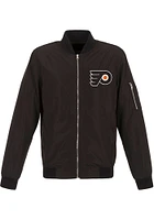 Philadelphia Flyers Mens Black Nylon Bomber Light Weight Jacket