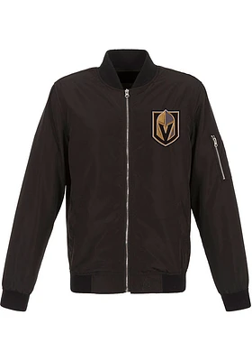 Vegas Golden Knights Mens Black Nylon Bomber Light Weight Jacket