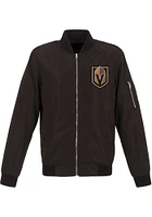 Vegas Golden Knights Mens Black Nylon Bomber Light Weight Jacket