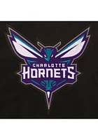 Charlotte Hornets Mens Black Nylon Bomber Light Weight Jacket
