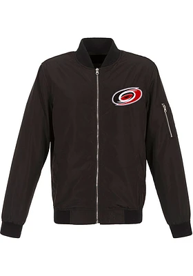 Carolina Hurricanes Mens Black Nylon Bomber Light Weight Jacket