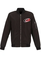 Carolina Hurricanes Mens Black Nylon Bomber Light Weight Jacket