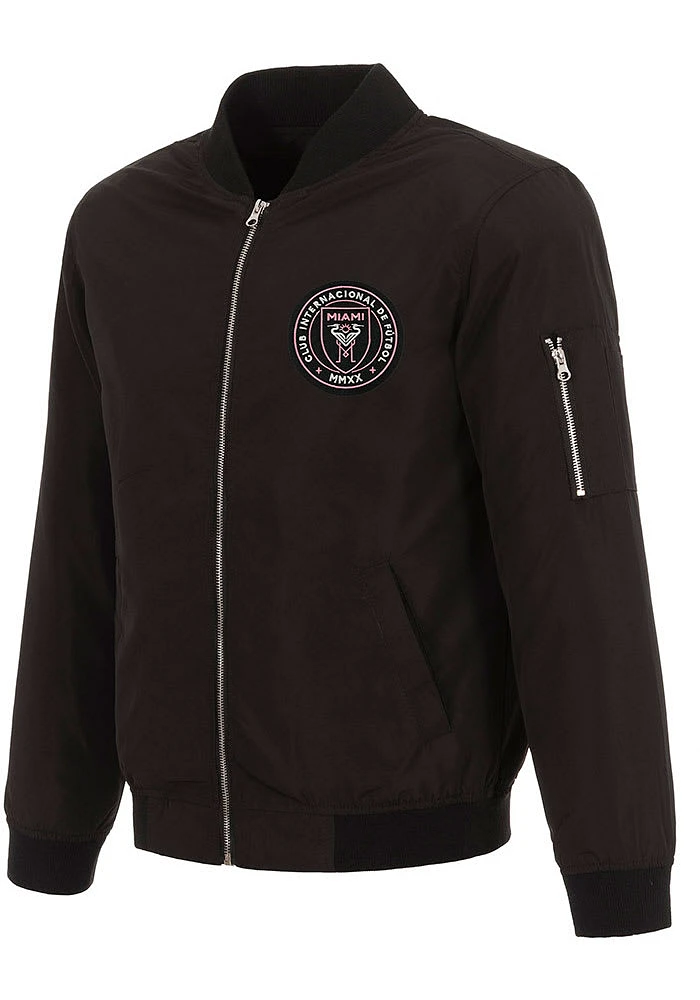 Inter Miami CF Mens Black Nylon Bomber Light Weight Jacket