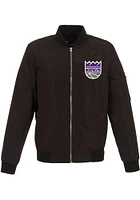 Sacramento Kings Mens Black Nylon Bomber Light Weight Jacket