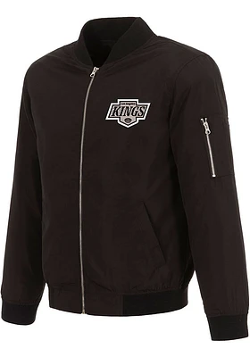 Los Angeles Kings Mens Black Nylon Bomber Light Weight Jacket